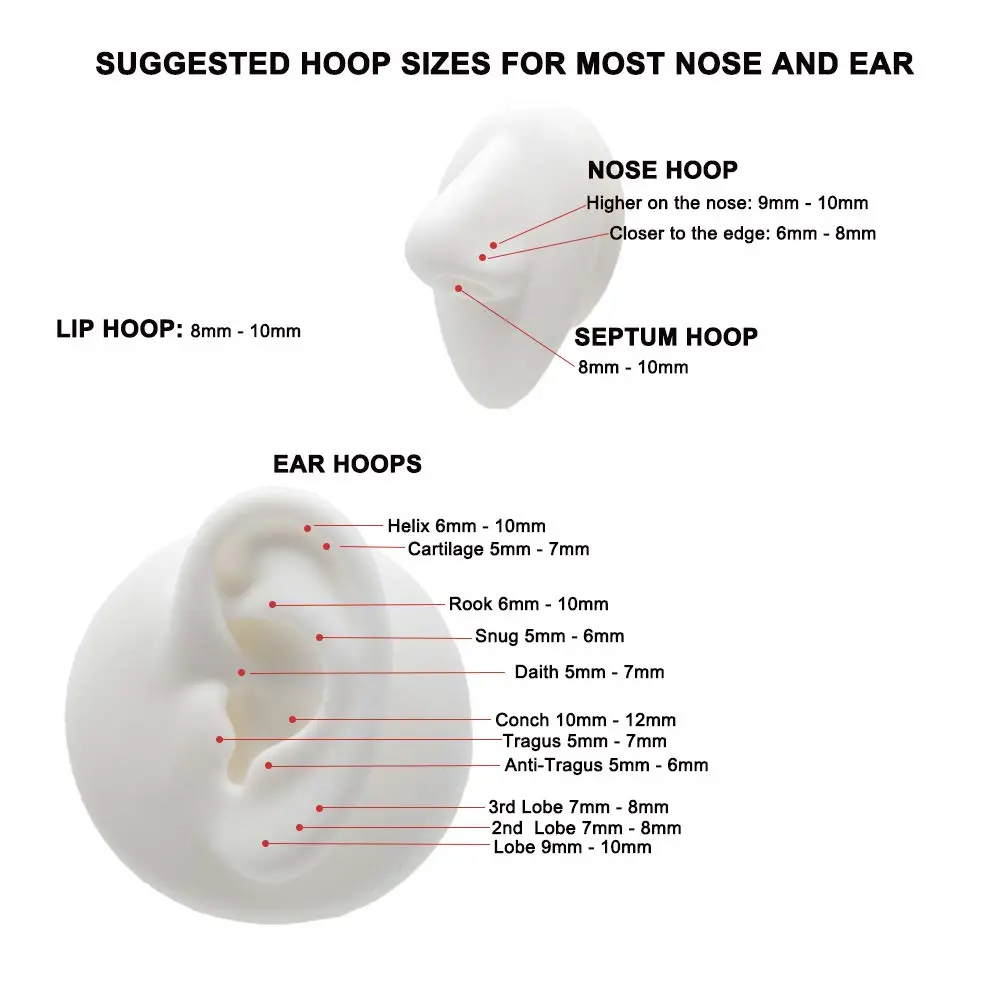 FANSING Silver Septum Hoop Ring 10mm (14 Gauge) | Hypoallergenic 316L Surgical Steel Clicker for Women & Men - view 6