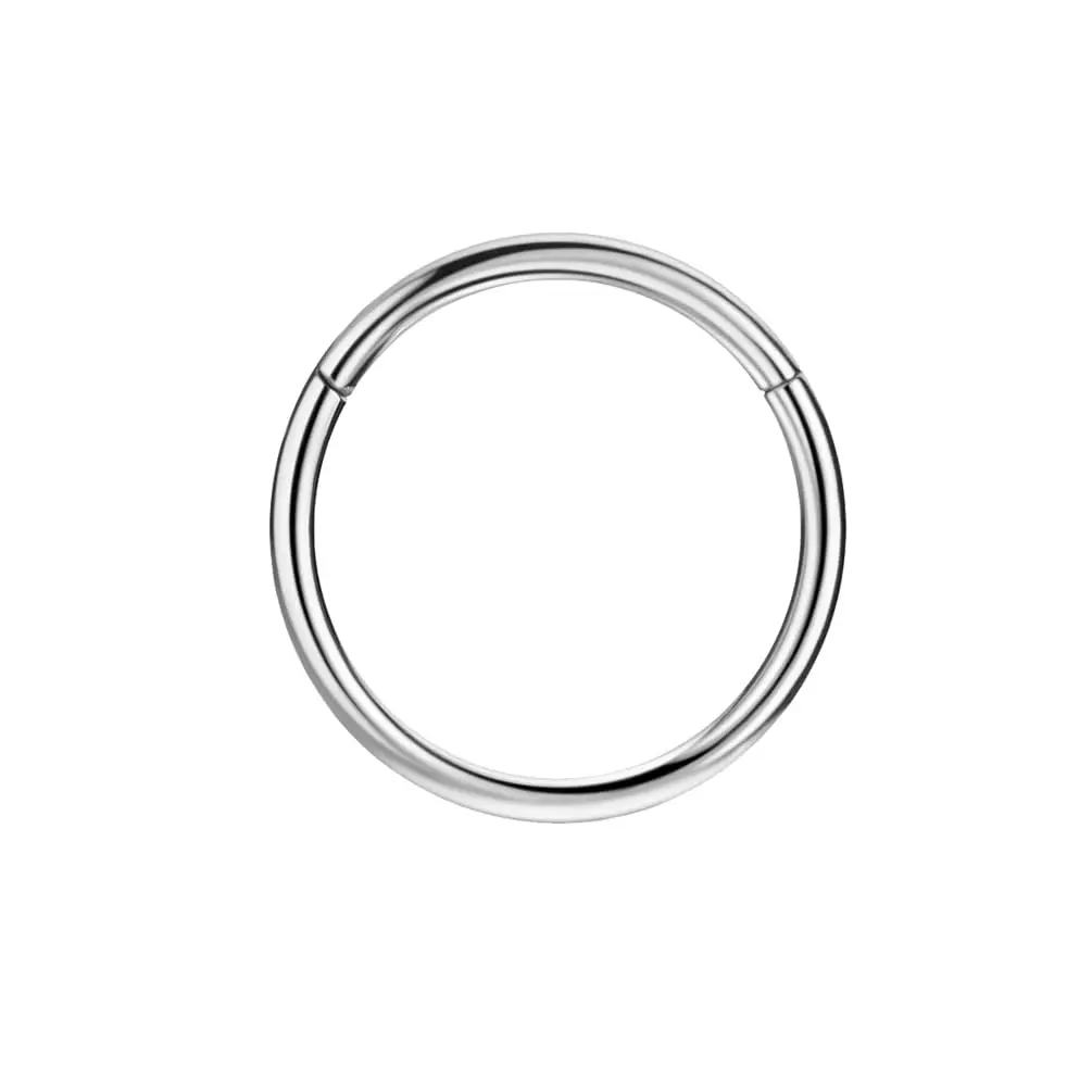 FANSING Silver Nose Hoop Hypoallergenic Nose Rings for Women & Men 18 Gauge 8mm | Comfortable, Durable & Easy to Wear - main product image