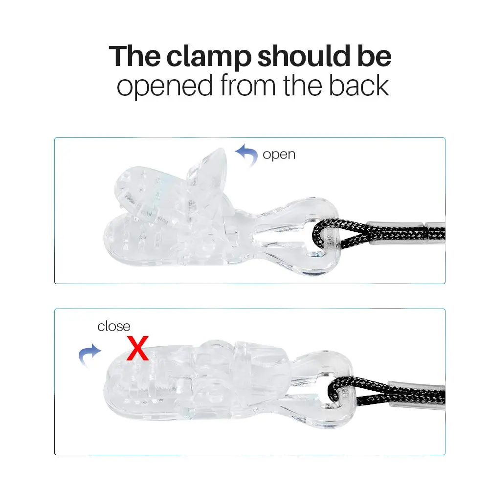 SOUNDLINK Hearing Aid Clip Black | Anti-Lost Lanyard Protector BTE Clip Holder for Adults Seniors - view 5