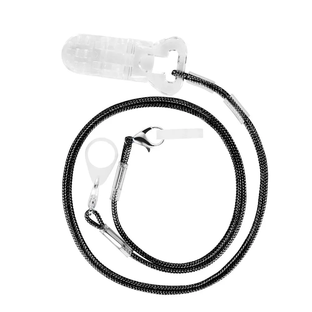 SOUNDLINK Hearing Aid Clip Black | Anti-Lost Lanyard Protector BTE Clip Holder for Adults Seniors - view 2