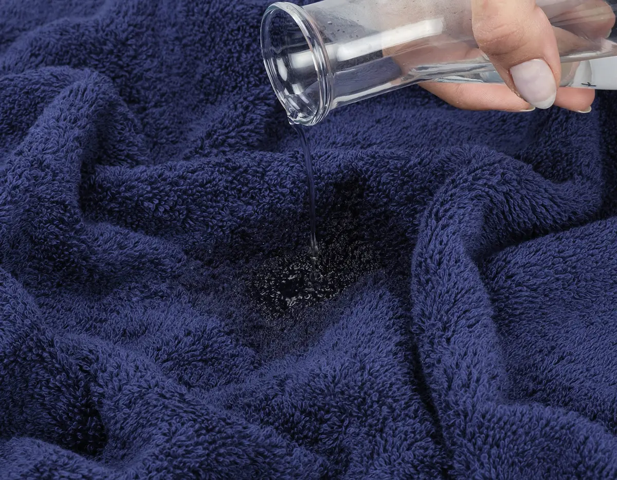 American Soft Linen 100% Cotton Turkish Towels 6 Piece Set | Luxury, Absorbent & Quick Dry Navy Blue - view 7