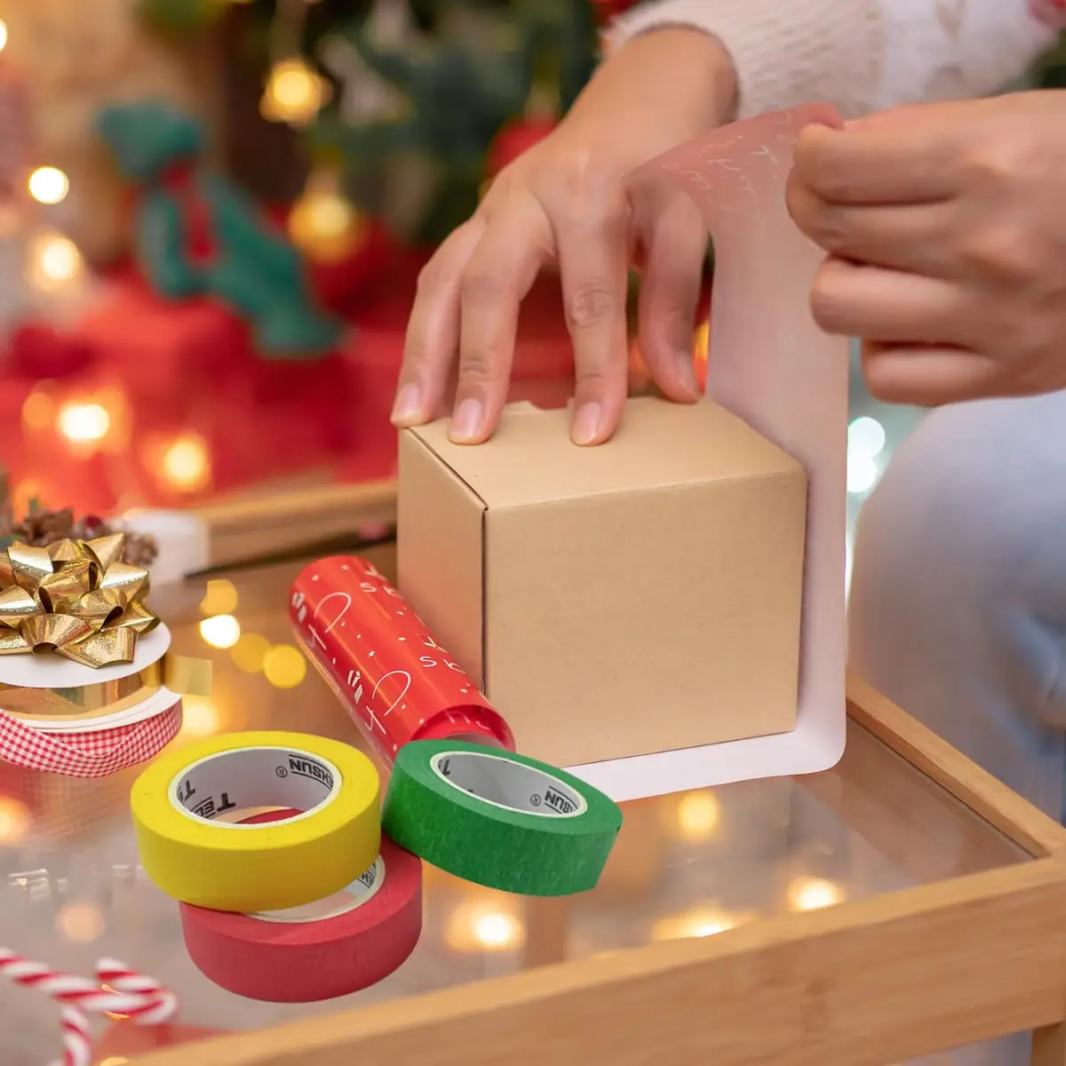 JONYEE Colored Masking Tape 8 Rolls | 2.54 cm (1 Inch) x 15 m (49.2 ft) Biodegradable Crepe Paper Tape - view 3