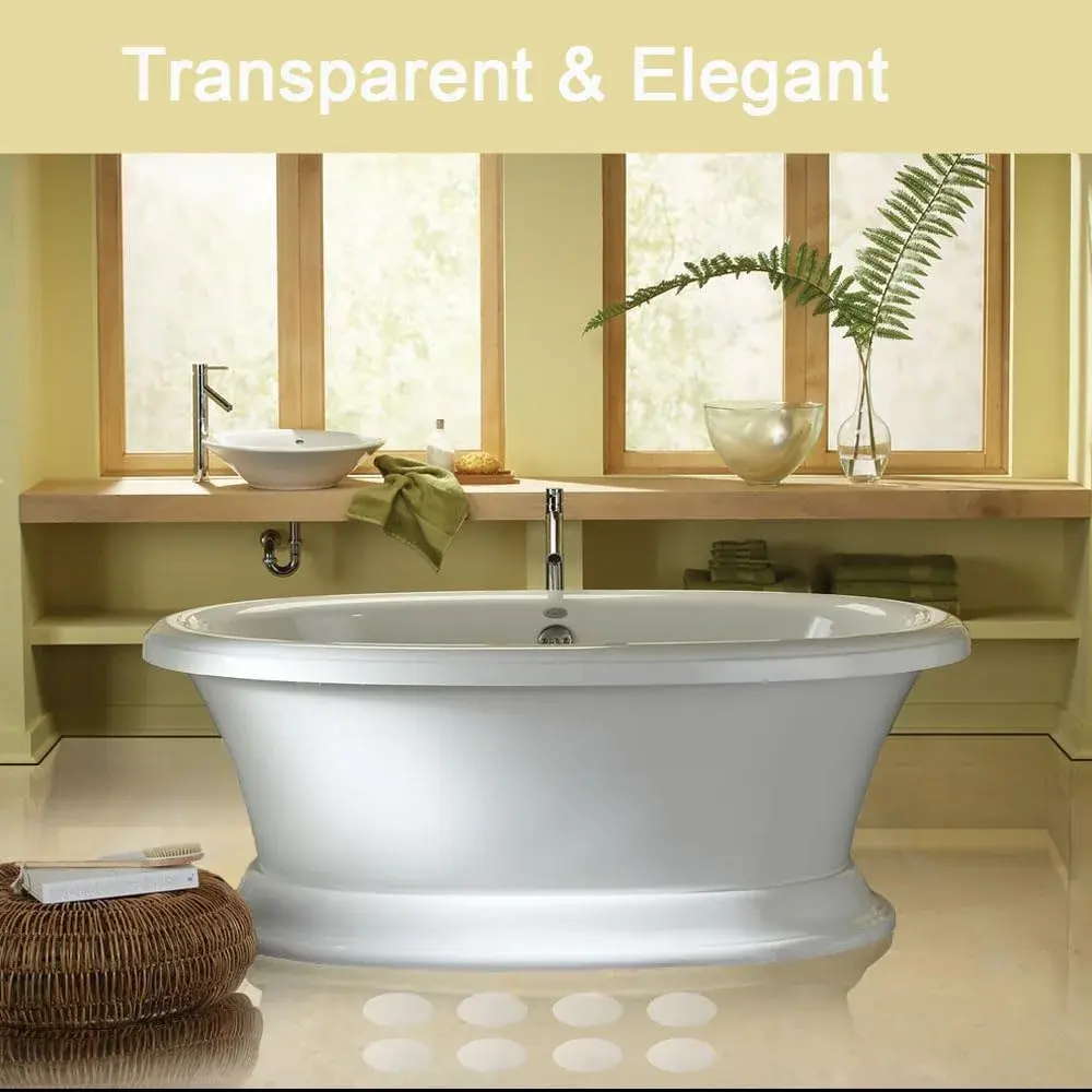 DaskFire Clear Non-Slip Bathtub Treads 8cm (3.15in) Diameter, 24 Pack | Protects Family from Slippery Surfaces - view 4