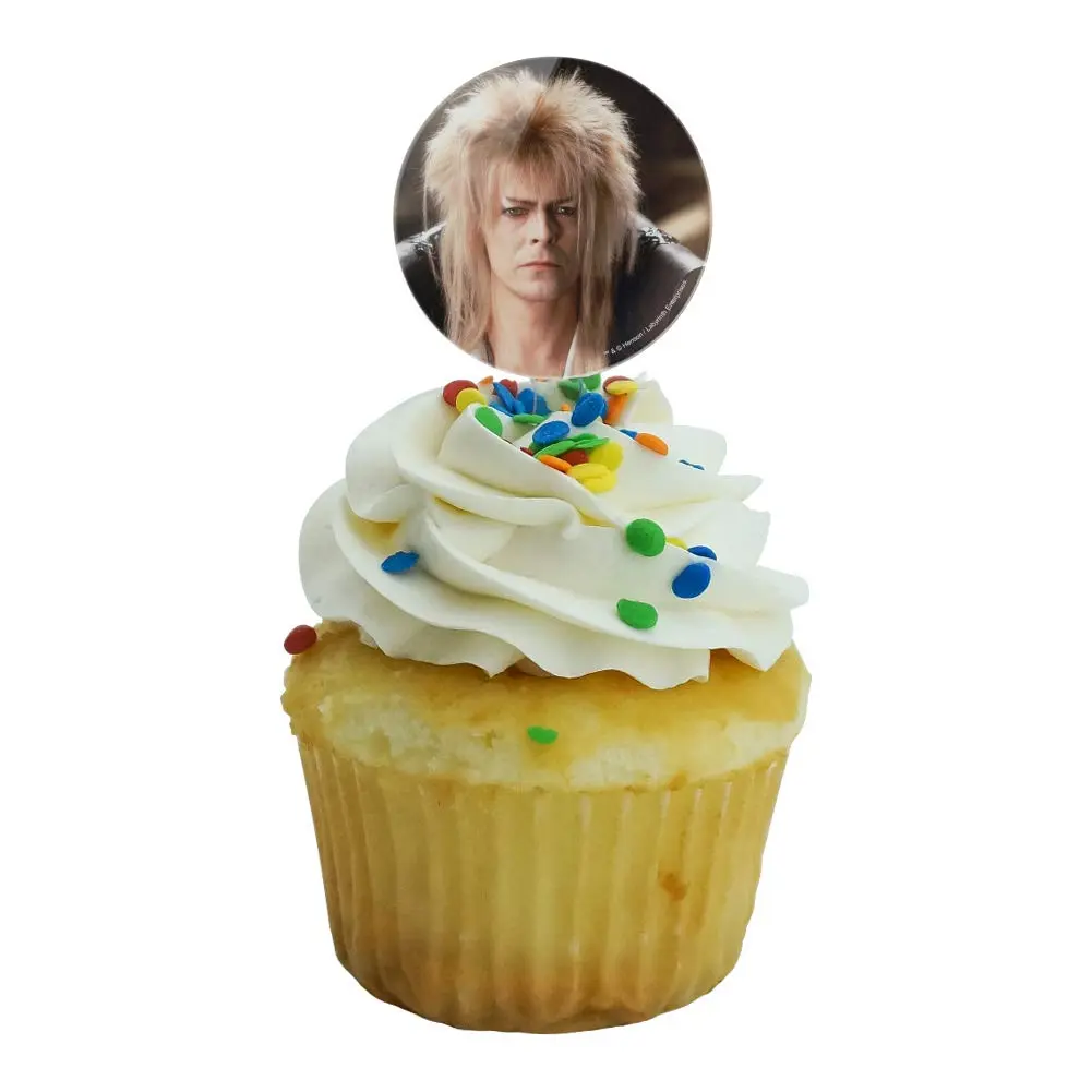 GRAPHICS & MORE Labyrinth Goblin King David Bowie Cupcake Picks Set of 6 | Food-Safe Acrylic, 1.5" Diameter, 3.5" Height - view 5