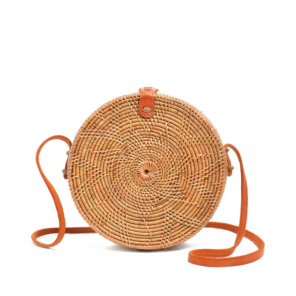 Novum Crafts Handmade Rattan Purse 20 cm (7.75") | Bali Woven Straw Crossbody Bag - main product image