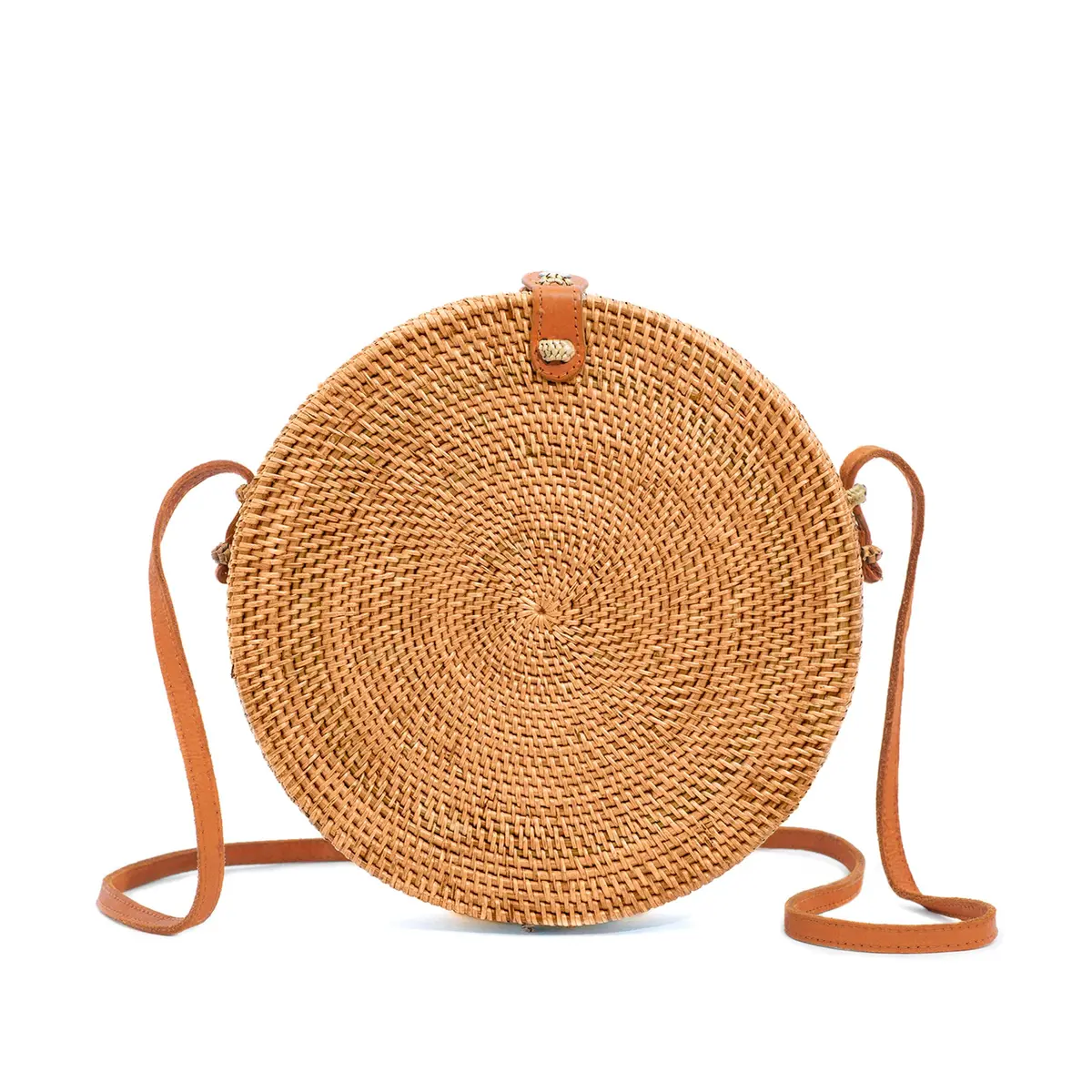 Novum Crafts Handmade Rattan Purse - Straw Wicker Crossbody Bag for Women | Tropical Bohemian Style (70-120 chars) - main product image