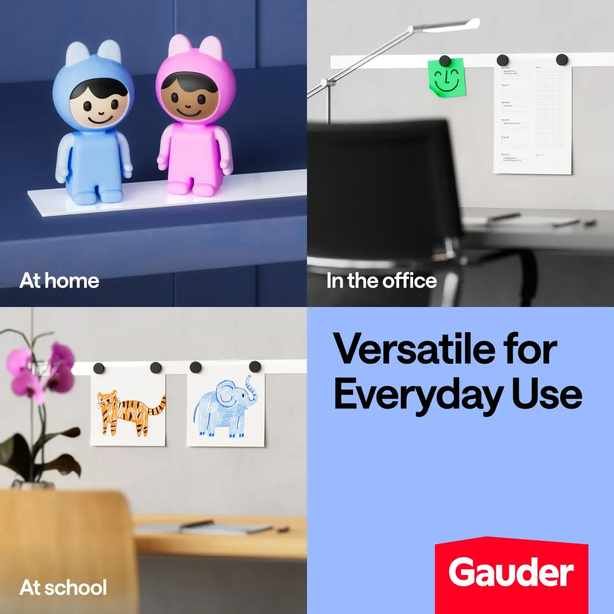 GAUDER Self-Adhesive Metal Tape 609.6 cm (20 ft) x 3.56 cm (1.4 in) | Holds Magnets & Tonie Figures on Walls - view 4