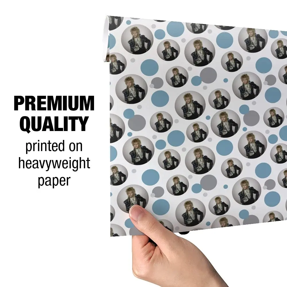 GRAPHICS & MORE David Bowie As Jareth Gift Wrap Roll | Vibrant Labyrinth Design, 76cm x 183cm - view 4