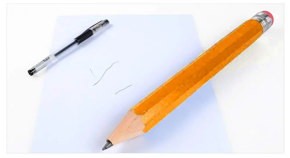 Nice Purchase Giant Wooden Jumbo Pencil Orange-Yellow 35cm (13.78in) | Novelty Writing Tool for Fun - view 6
