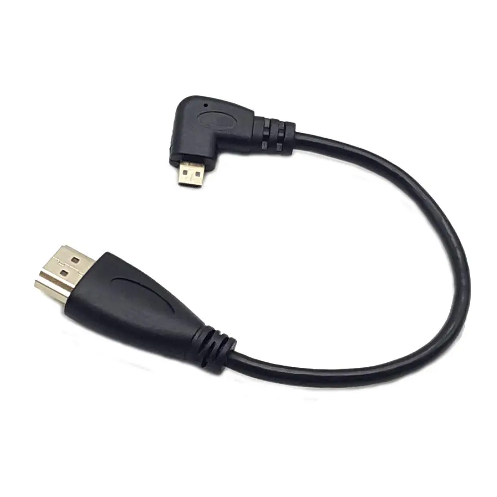 Seadream Angled Micro HDMI to HDMI Cable 2pcs 20cm | 90° Left Angle Micro HDMI Male to HDMI Male Connector - view 3