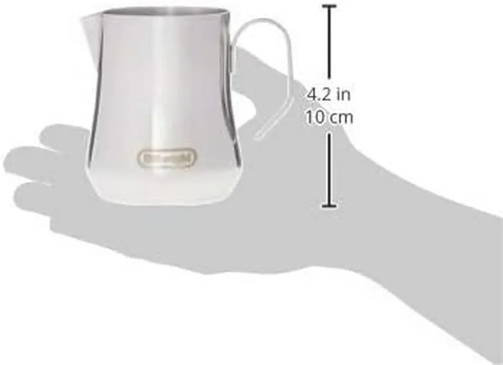 De'Longhi DLSC060 Milk Frothing Jug Stainless Steel 350ml (11.8 oz) | Perfect Cappuccino Foam - view 3