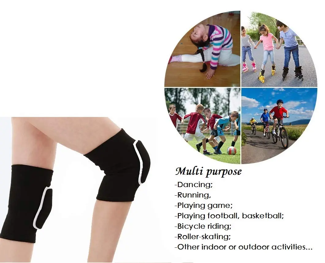 JUMISEE Kids Knee Pad, Anti-Slip Padded Sponge Knee Support for Football Volleyball Dance Skating Basketball (Small, 7-12 years) - view 4