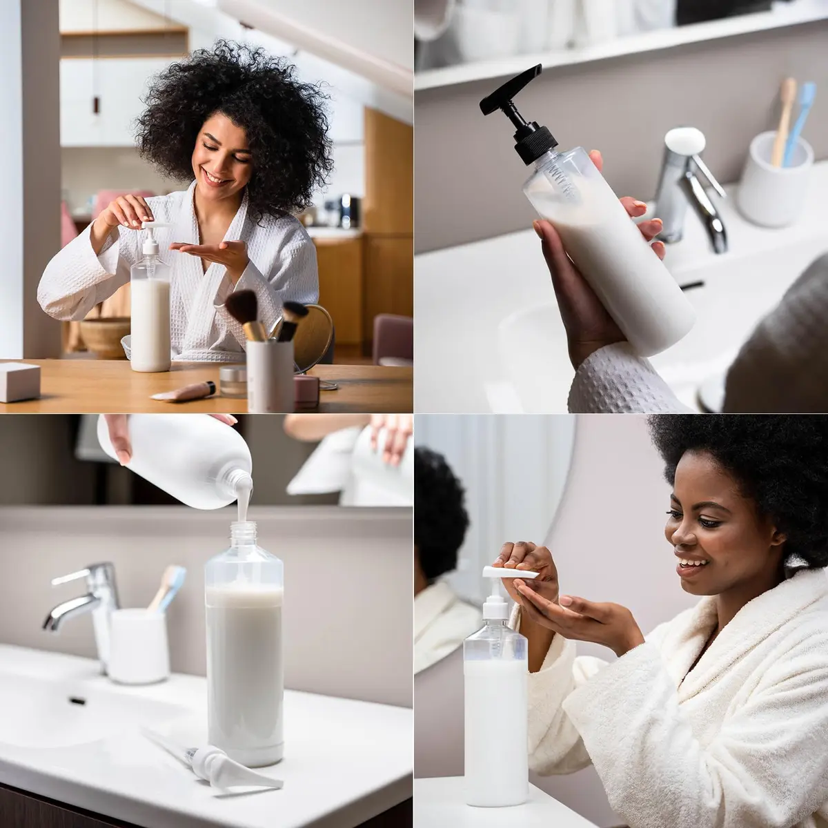 Bar5F White 33.8 oz Pump Dispenser | Universal for Shampoo & Conditioner (70-120 chars) - view 7