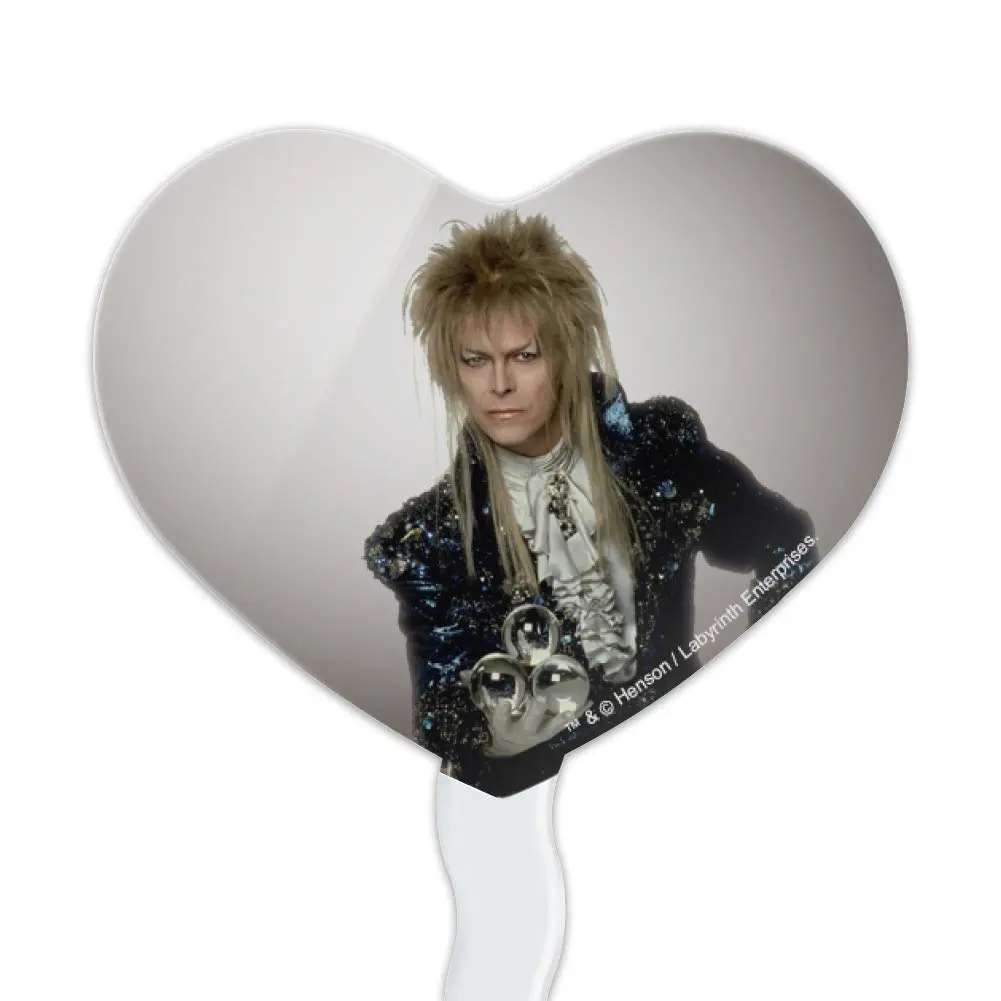 GRAPHICS & MORE David Bowie As Jareth From The Labyrinth Heart Love Cupcake Picks Set of 6 | Food-Safe Acrylic, 1.6" Wide - view 2