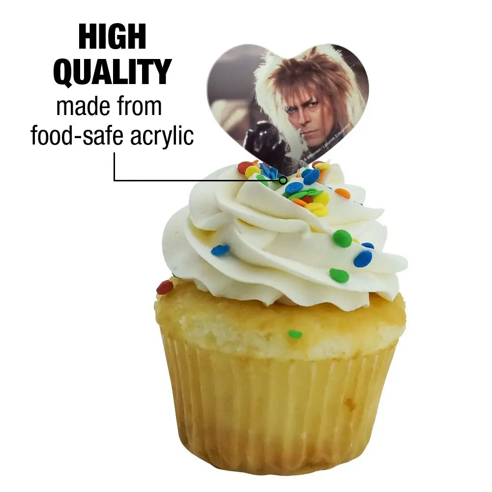 GRAPHICS & MORE Labyrinth Goblin King Cupcake Picks 6 | Food-Safe Acrylic, 3.2" Height, 1.6" Width - view 3