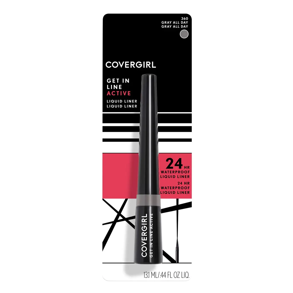 COVERGIRL Get In Line Active Eyeliner Pencil Gray All Day 0.44 Fl Oz (13 ml) | Waterproof & Sweat-Proof - view 2
