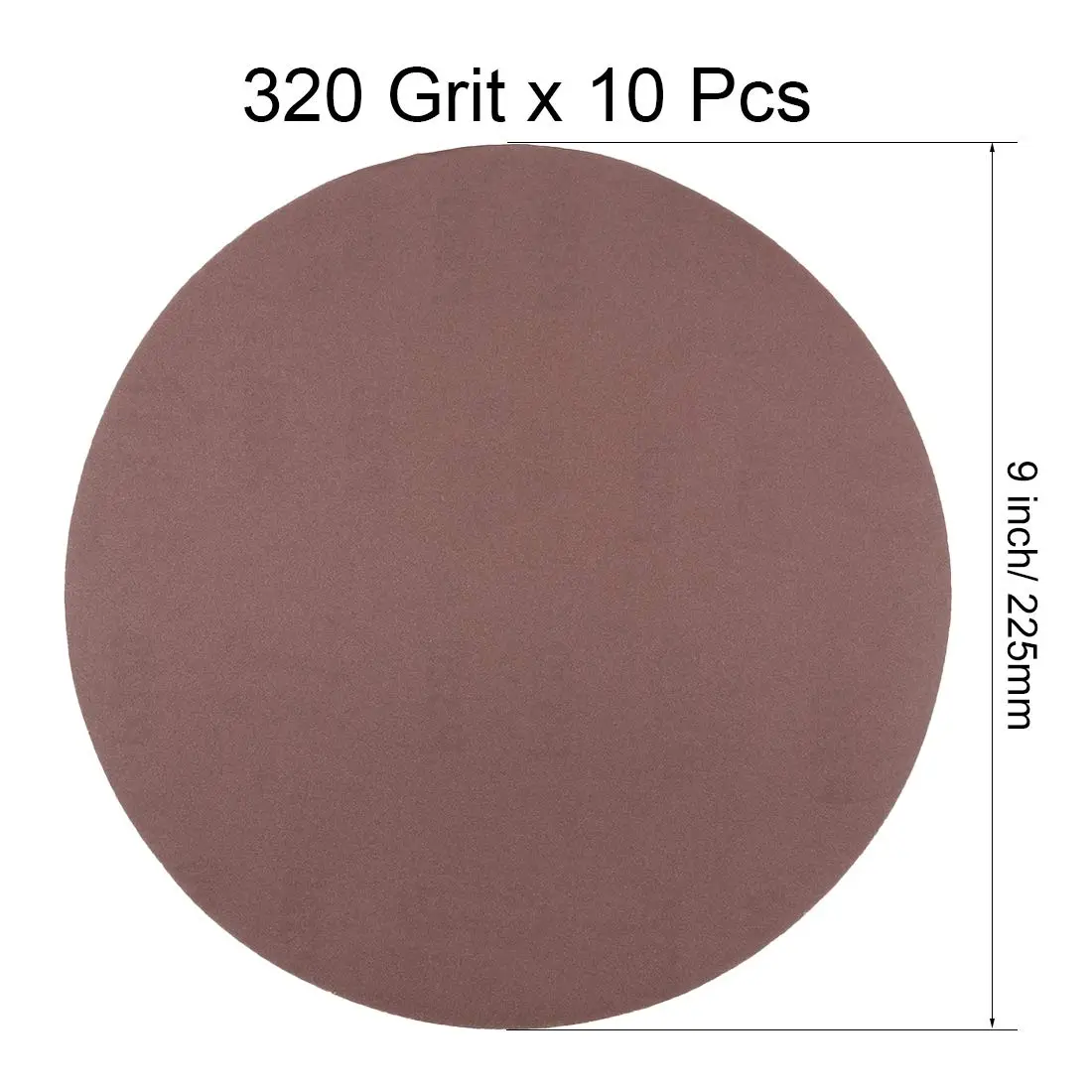 uxcell 9 Inch Sanding Disc 320 Grits | Aluminum Oxide Hook & Loop for Metal & Wood - view 2