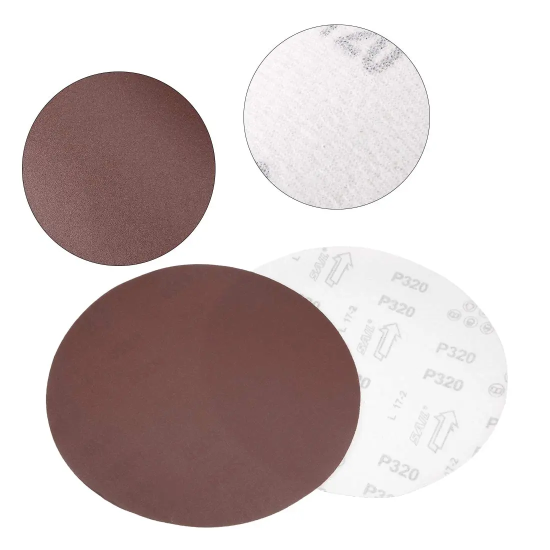 uxcell 9 Inch Sanding Disc 320 Grits | Aluminum Oxide Hook & Loop for Metal & Wood - view 3