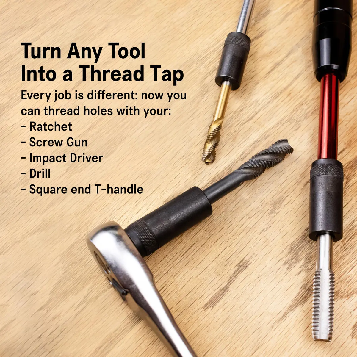Stupid Simple Tools SST Tap Socket Wrench 8-Piece Adapter Set | Durable, Snug Fit, & Easy Storage (70-120 chars) - view 3