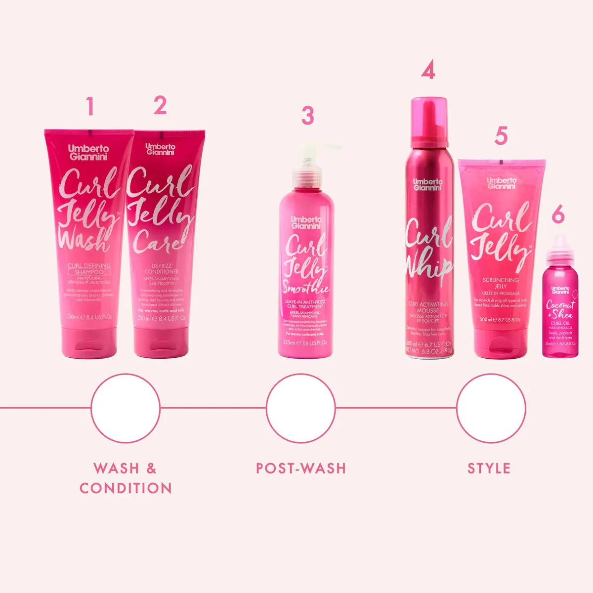 Umberto Giannini Curl Jelly Care Conditioner 250 ml | Vegan & Cruelty-Free De-Frizz for Curly & Wavy Hair - view 8