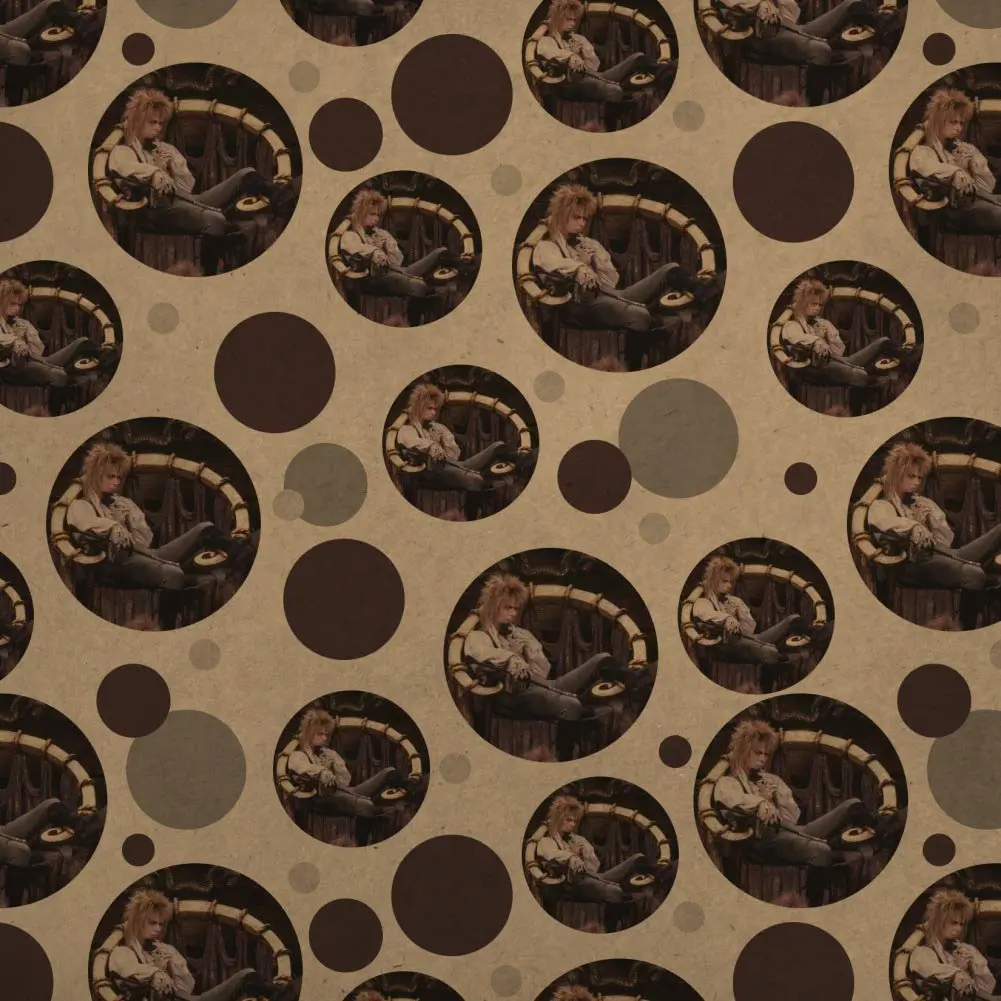 GRAPHICS & MORE Goblin King Jareth Labyrinth Gift Wrap 91cm x 183cm | Premium Kraft Paper Roll for Gifts & Crafts - main product image