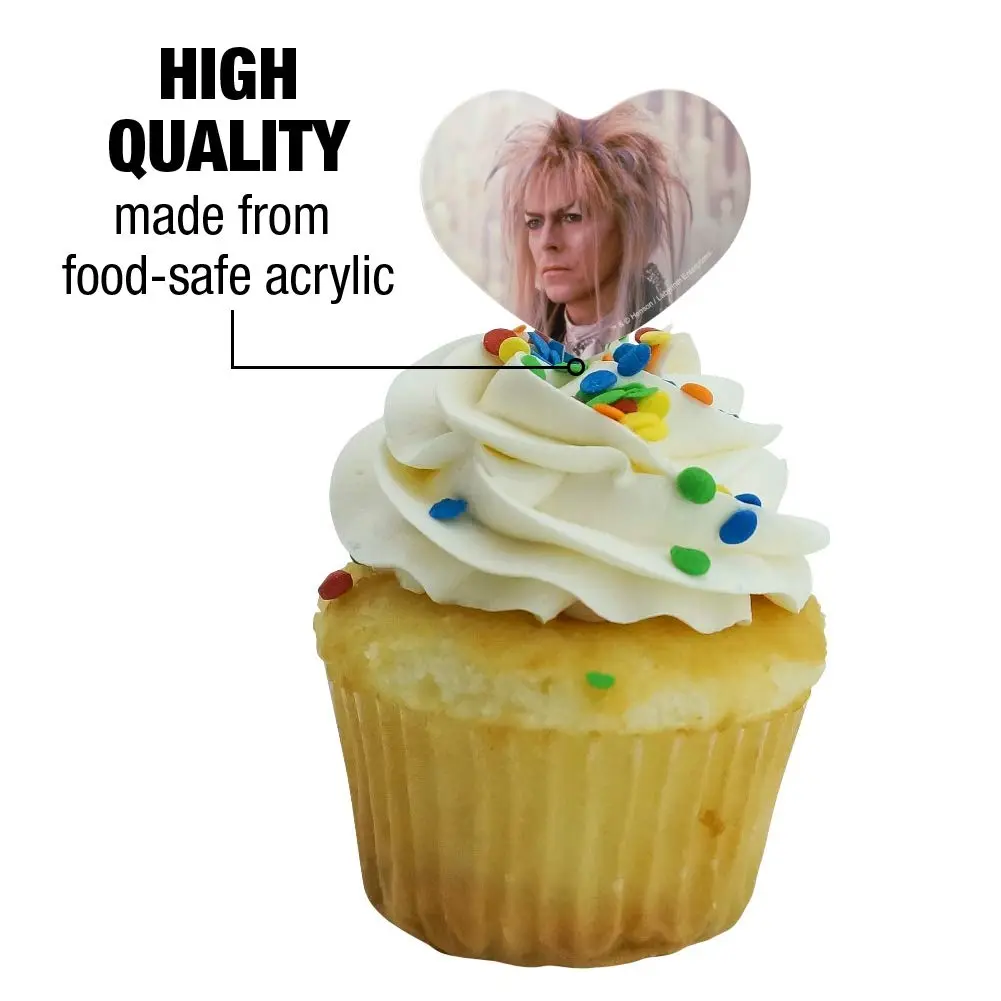GRAPHICS & MORE David Bowie Jareth Labyrinth Cake Topper Set of 6 | Food-Safe Acrylic, 1.6" Width, 3.2" Height - view 3