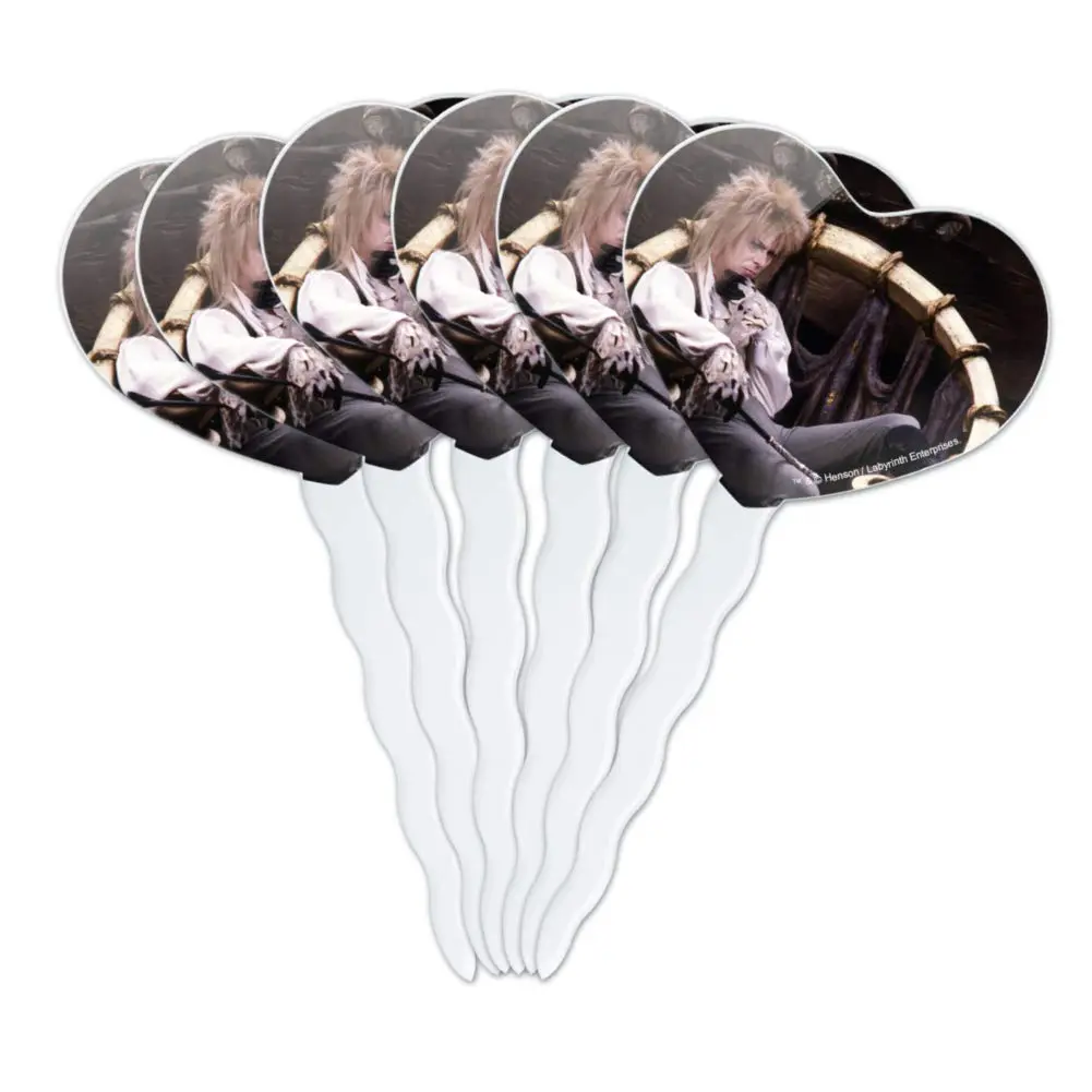 GRAPHICS & MORE Goblin King Jareth Cupcake Picks Set of 6 | Labyrinth David Bowie Acrylic Decor - main product image
