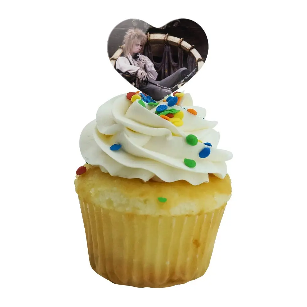 GRAPHICS & MORE Goblin King Jareth Cupcake Picks Set of 6 | Labyrinth David Bowie Acrylic Decor - view 5