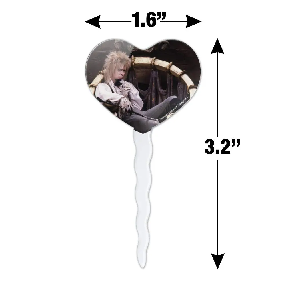 GRAPHICS & MORE Goblin King Jareth Cupcake Picks Set of 6 | Labyrinth David Bowie Acrylic Decor - view 6