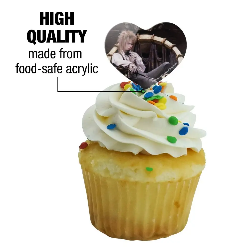 GRAPHICS & MORE Goblin King Jareth Cupcake Picks Set of 6 | Labyrinth David Bowie Acrylic Decor - view 3