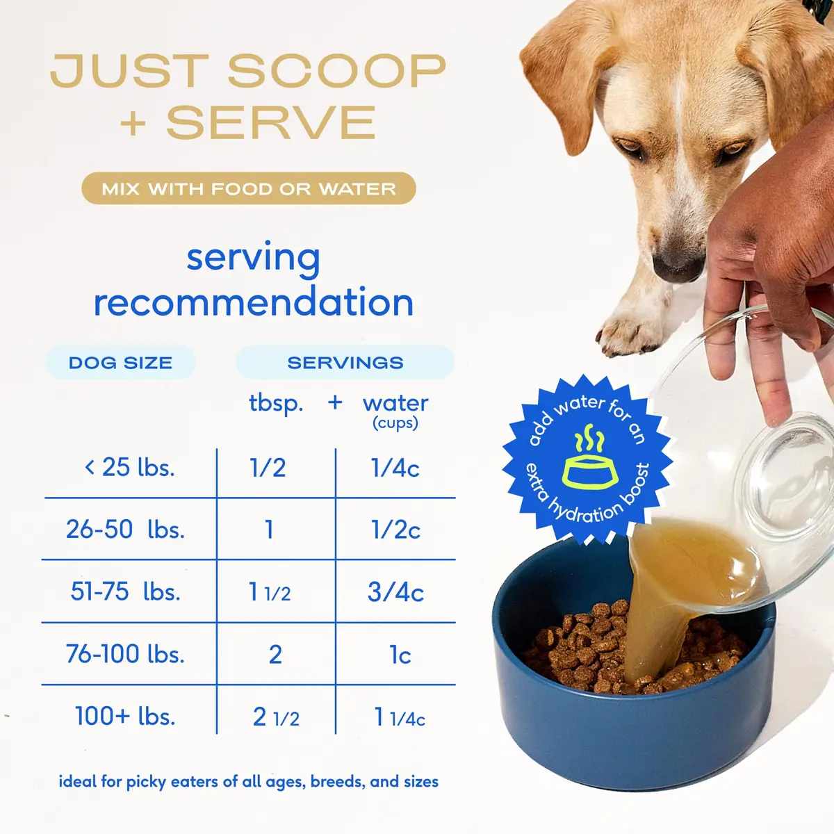 Native Pet Bone Broth for Dogs & Cats - Chicken Bone Broth Powder | Supports Joint, Immunity & Heart Health - 96 Scoops - view 6