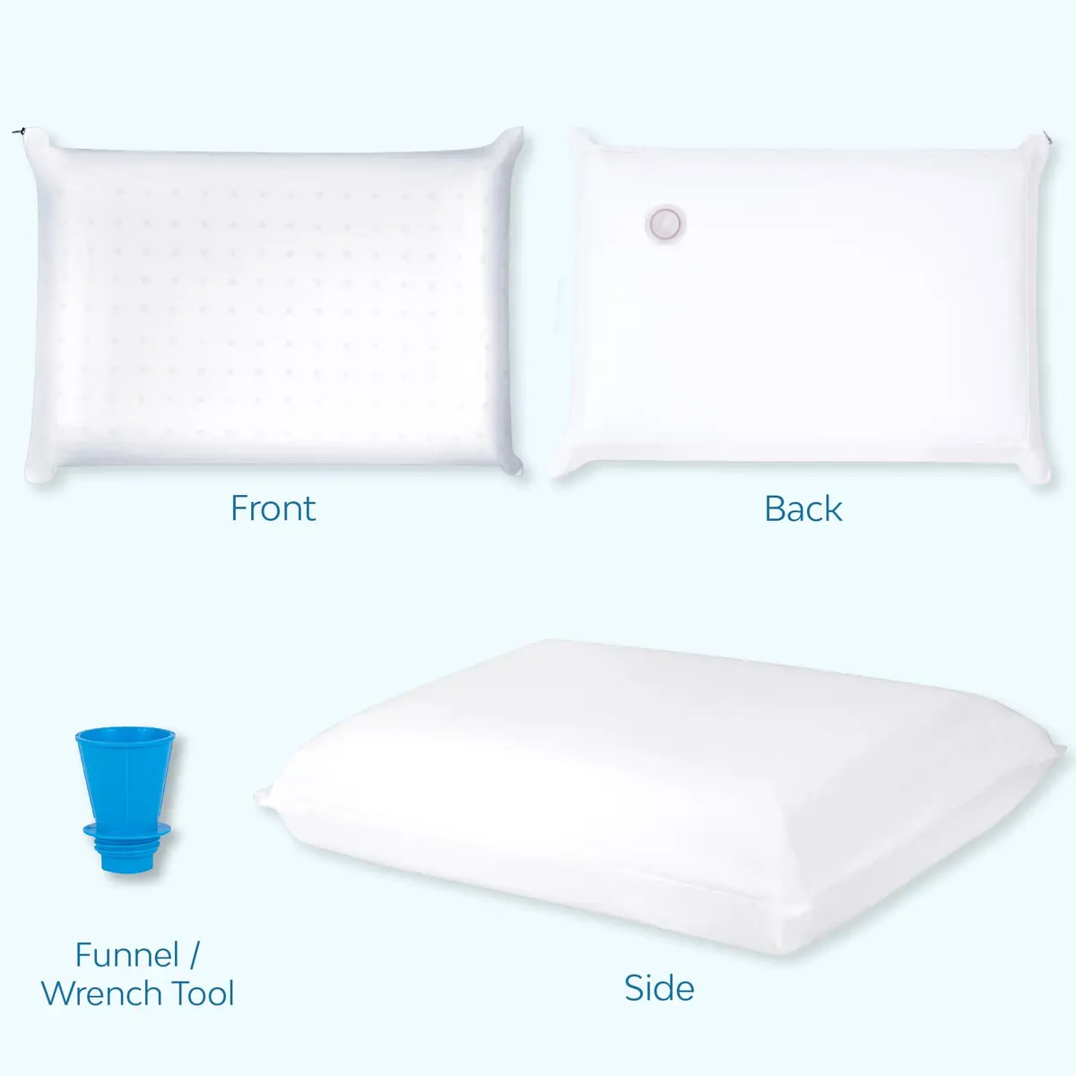 Mediflow Water Pillow Memory Foam Water Base Technology | Adjustable Neck Support (70-120 chars) - view 6