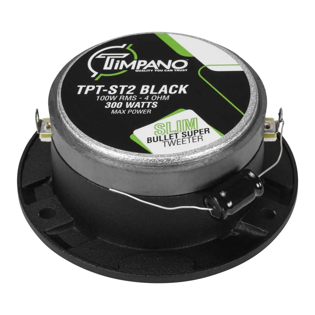 Timpano Super Tweeter 3.85 inch | 600W 4 Ohm, Slim Car Audio Bullet Tweeters, Black - view 5