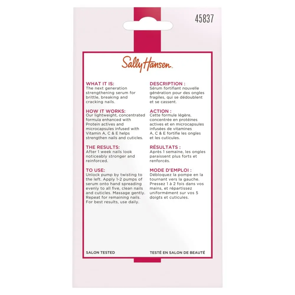 Sally Hansen Nail Treatment Hard As Nails Serum 0.45 Fl Oz | Vitamin Enriched Nail Strengthener - view 5