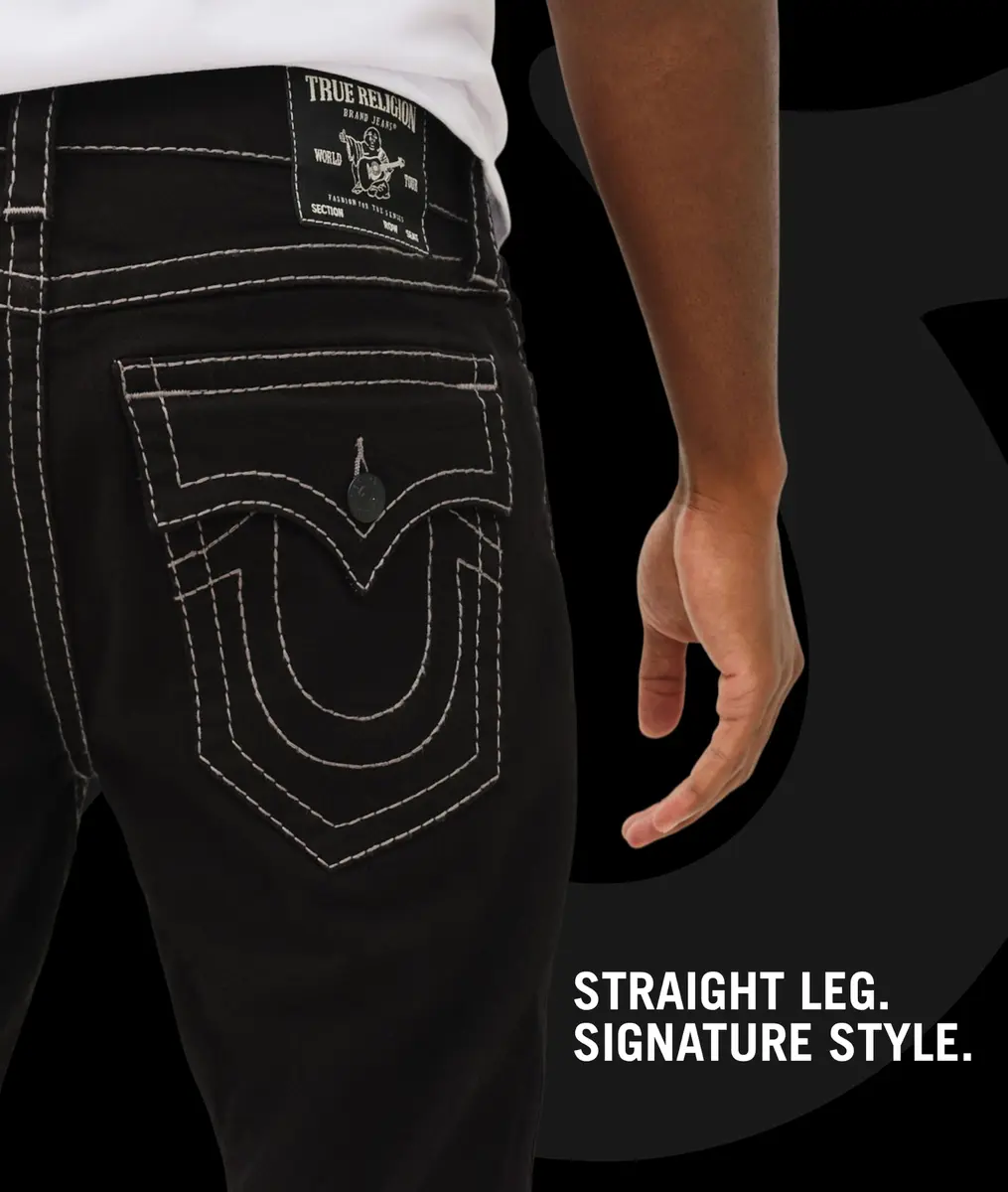 True Religion Ricky Big T Straight Leg Jean | Body Rinse Black | 34x34 - view 7