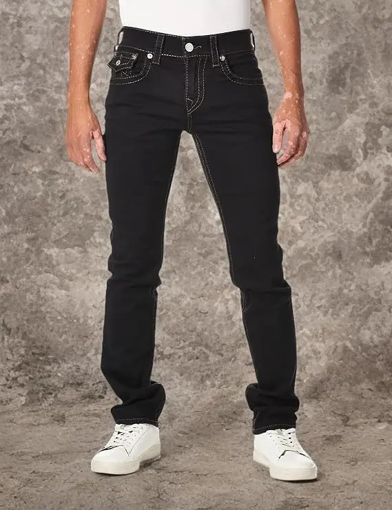 True Religion Ricky Big T Straight Leg Jean | Body Rinse Black | 34x34 - view 4