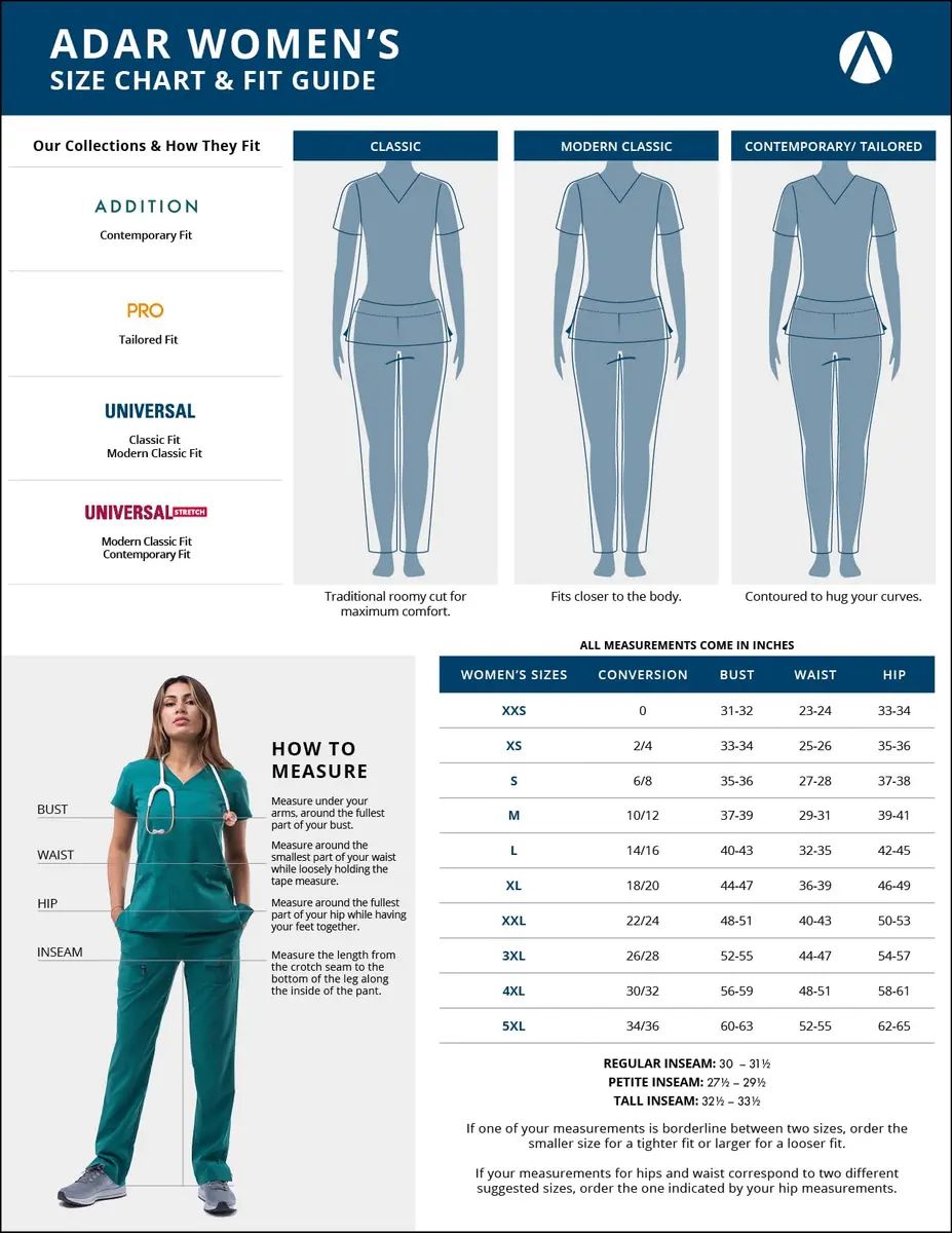 ADAR Medical Uniforms Underscrubs for Women 3 Pack - Long Sleeve Comfort Tee - XXS - view 6