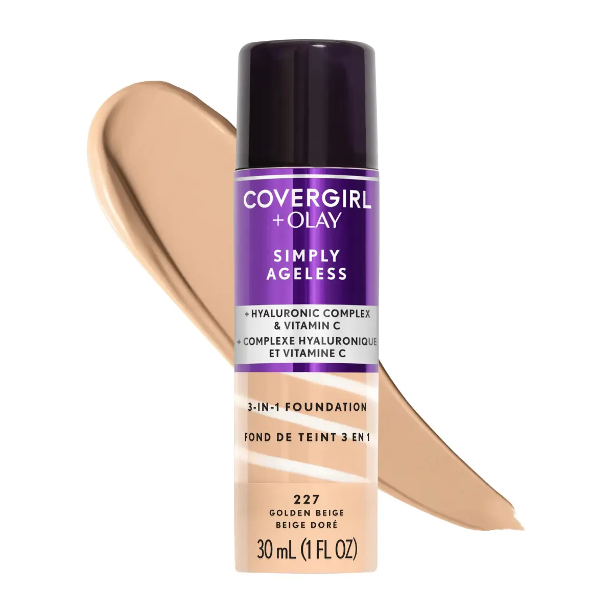 COVERGIRL Simply Ageless 3-in-1 Foundation - 227 Golden Beige, 1 Fl Oz - main product image
