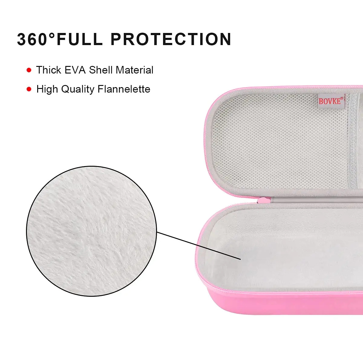 BOVKE Travel Carrying Case Compatible with 3M Littmann Classic III, Lightweight II S.E, MDF Acoustica Deluxe Stethoscope, Pearl Pink - view 4