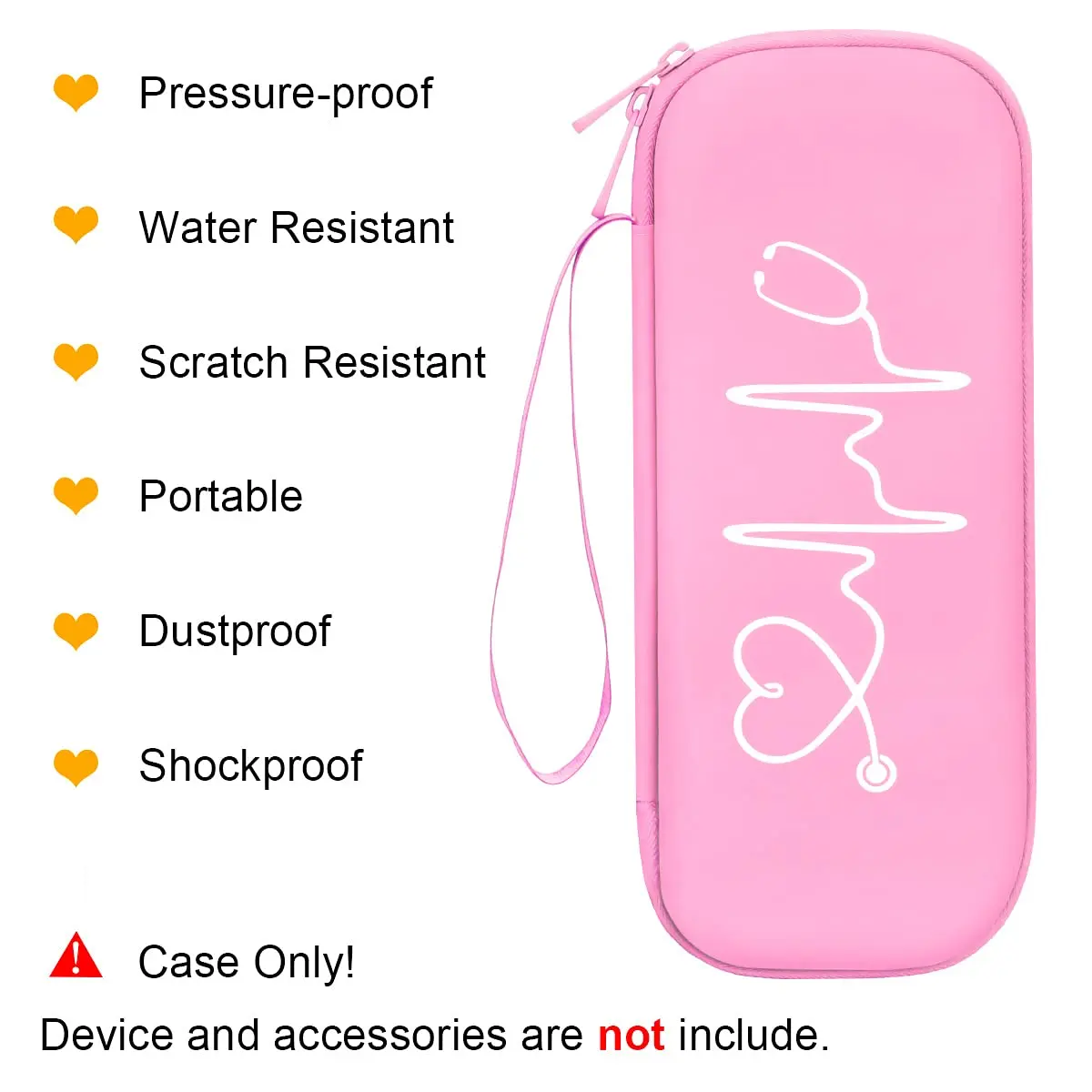 BOVKE Travel Carrying Case Compatible with 3M Littmann Classic III, Lightweight II S.E, MDF Acoustica Deluxe Stethoscope, Pearl Pink - view 3