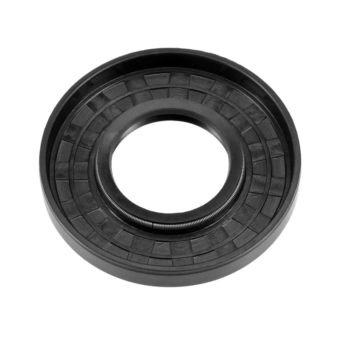 uxcell TC Oil Seal 35mm x 72mm x 10mm Nitrile Rubber Double Lip with Spring, Black | Industrial Grade Sealing Solution - view 2
