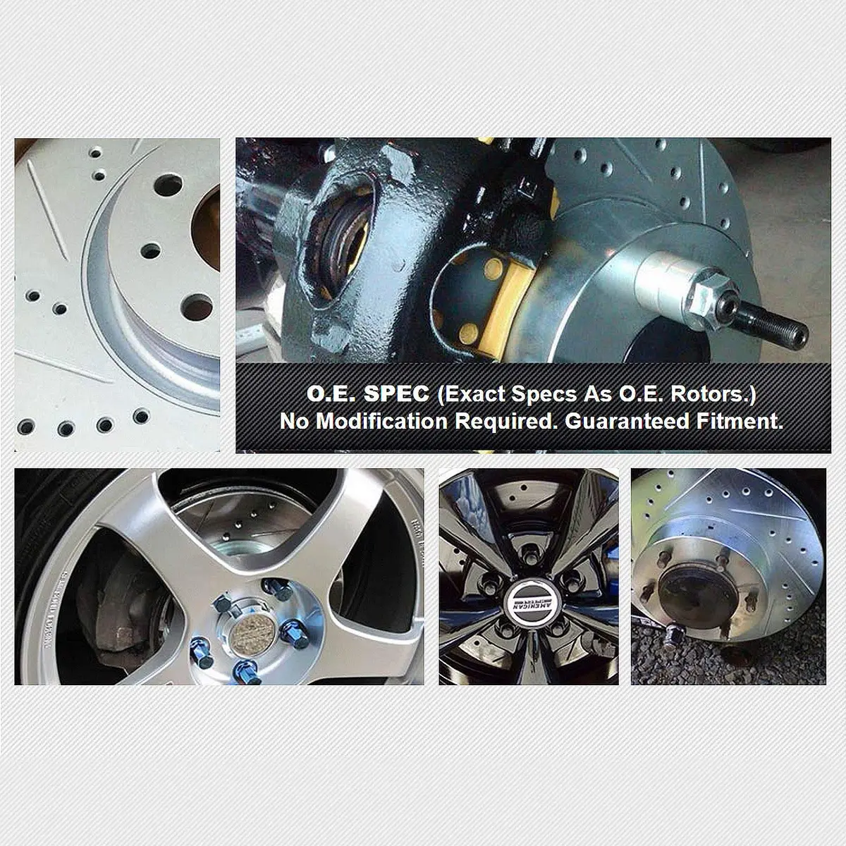 Power Sport Front Brake Kit Fits 2013-2021 Honda Accord | Cross-Drilled & Diamond Slotted - view 3