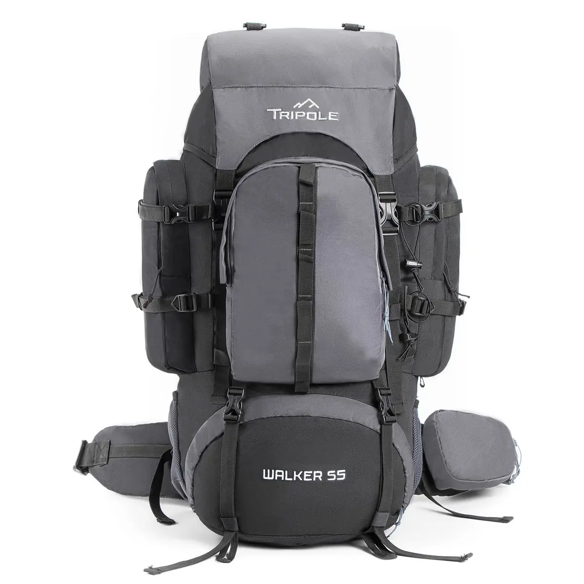TRIPOLE Walker 55L Rucksack Black | Internal Frame Backpack for Trekking & Travel - main product image