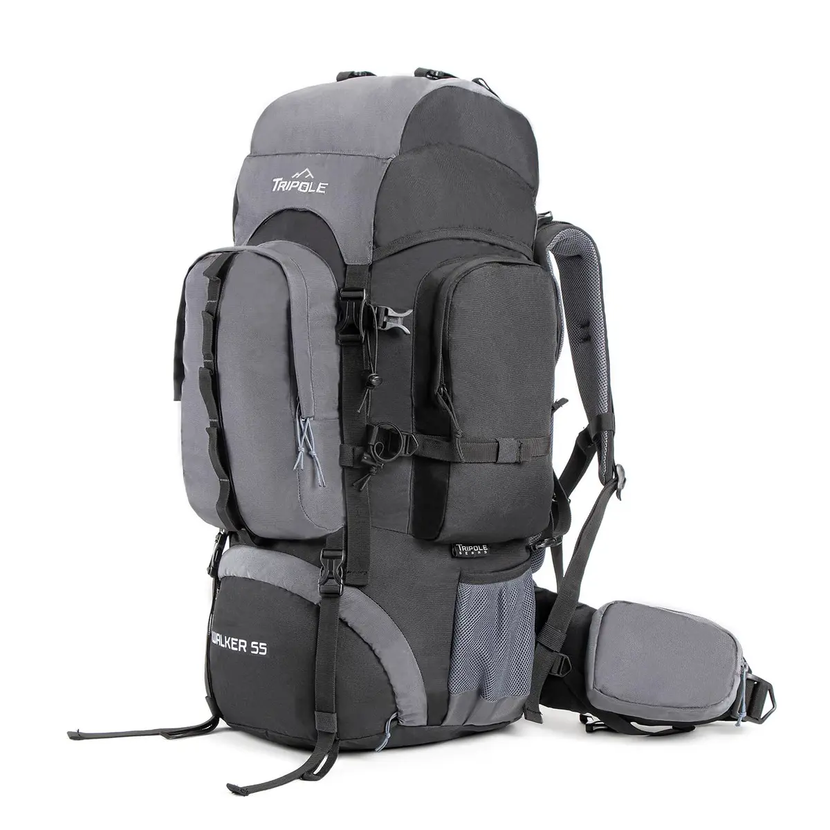 TRIPOLE Walker 55L Rucksack Black | Internal Frame Backpack for Trekking & Travel - view 3
