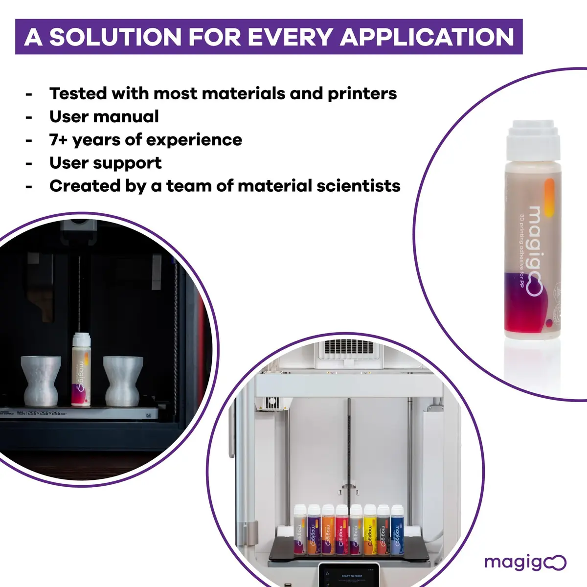 Magigoo Polypropylene 3D Printer Bed Adhesive Glue | Strong Bond, Easy Release, 50mL - view 5