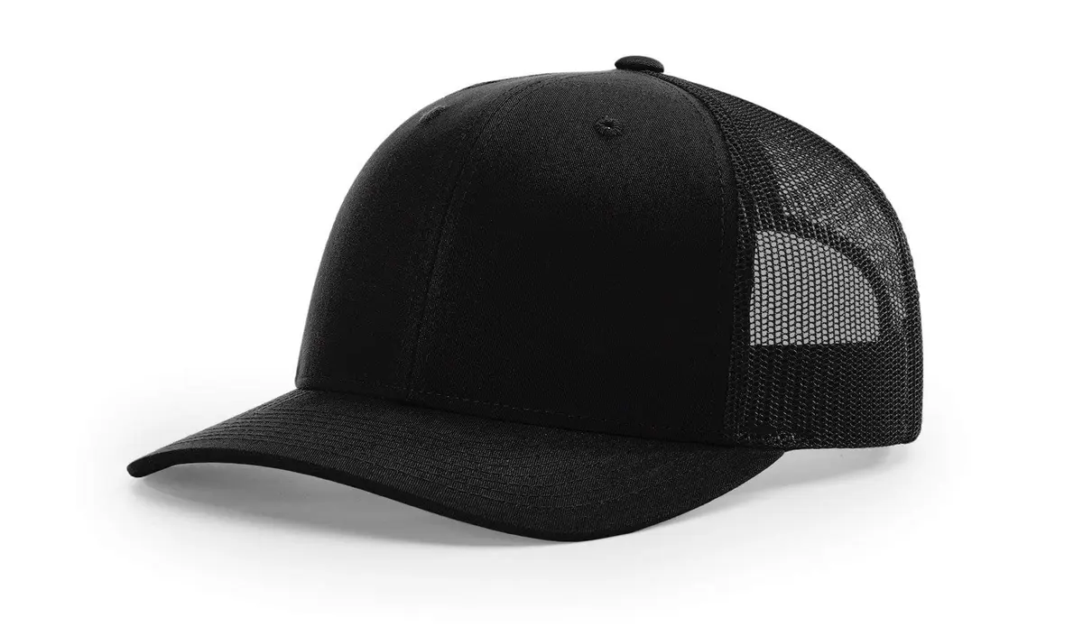 R RICHARDSON Black 112 Mesh Back Trucker Cap | Adjustable Sport-Casual Hat for Men - main product image