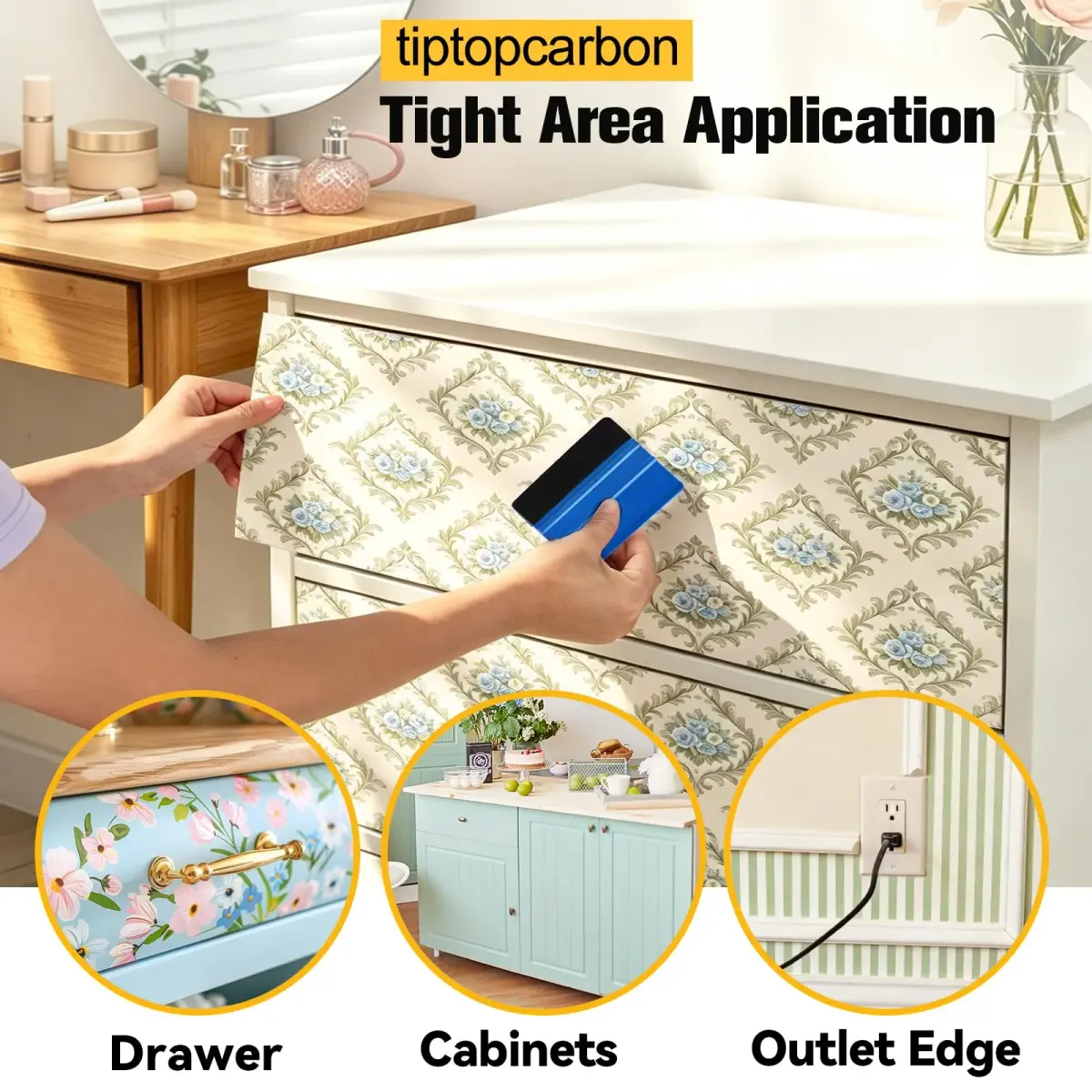tiptopcarbon Wallpaper Smoothing Tool Kit with Craft Knife | 10.5 cm x 19.5 cm - view 6