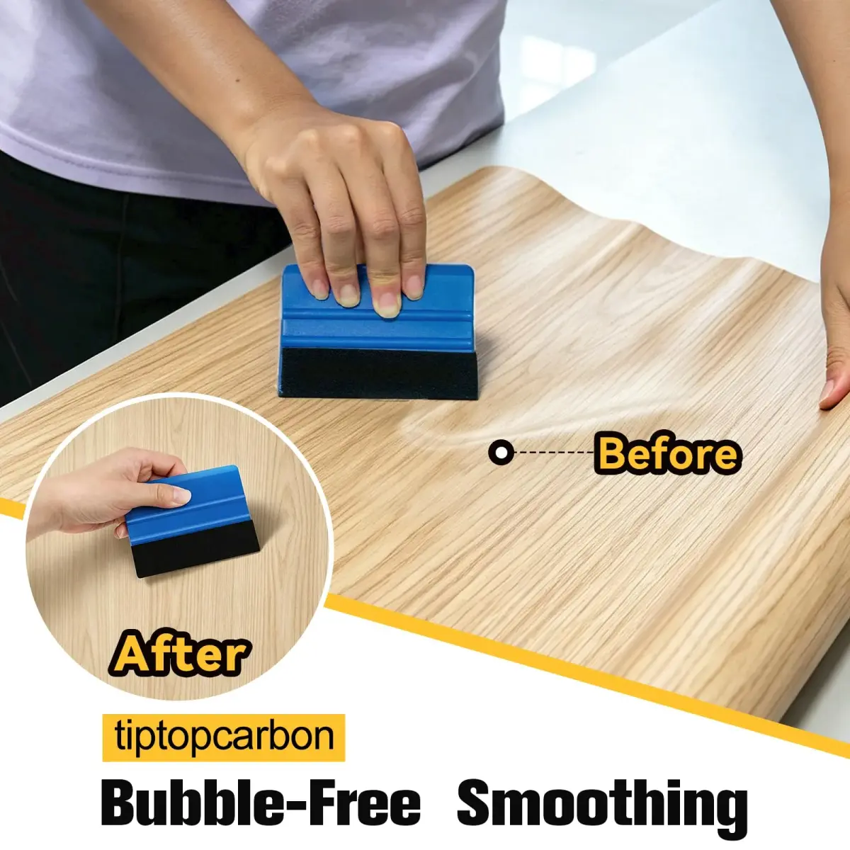 tiptopcarbon Wallpaper Smoothing Tool Kit with Craft Knife | 10.5 cm x 19.5 cm - view 3