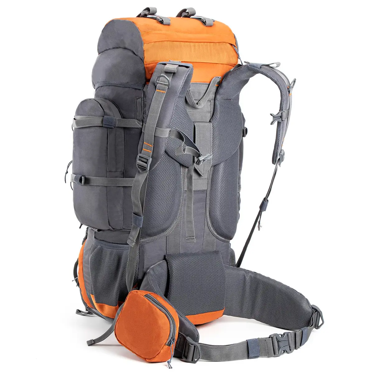 TRIPOLE Walker 55L Rucksack Orange | Internal Frame Backpack with Laptop Compartment & Rain Cover - view 7