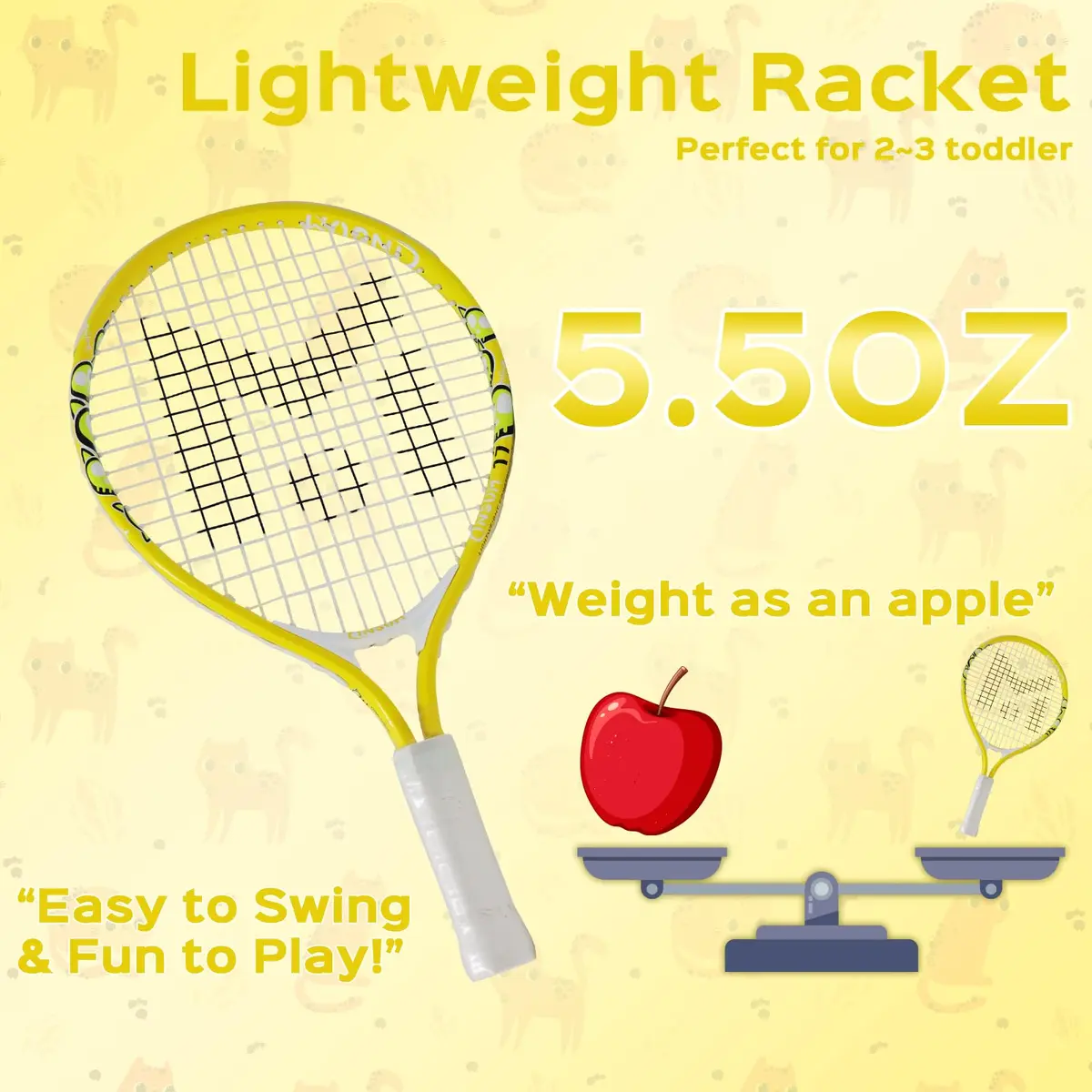 INSUM Junior Tennis Racket 17 Inch (43 cm) Ages 2–3 | Lightweight Aluminum Beginner Racquet with Cover - view 2